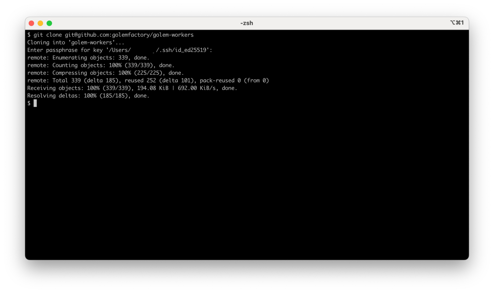 git clone screenshot